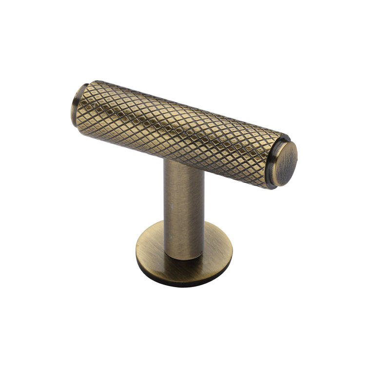 Heritage Brass Knurled TBar 45 mm Length Bar Knob Wayfair.co.uk